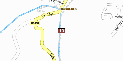 Stadtplan Pontcysyllte-Aquädukt